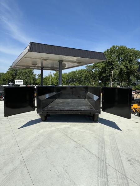 New 2026 7x14 Texas Pride 14k GVWR Dump Trailer 3' Side Walls Tarp Ramps Spare