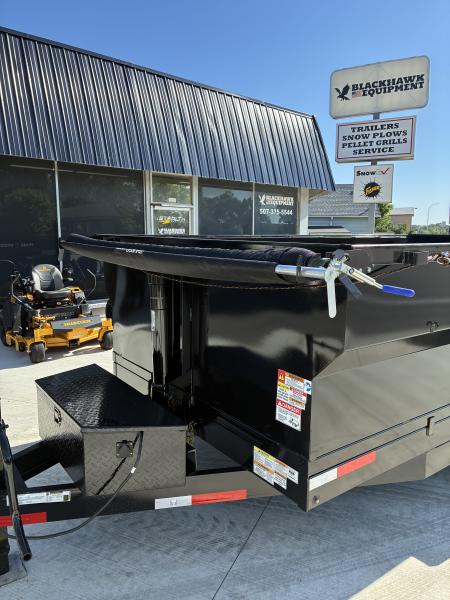 New 2026 7x14 Texas Pride 14k GVWR Dump Trailer 3' Side Walls Tarp Ramps Spare
