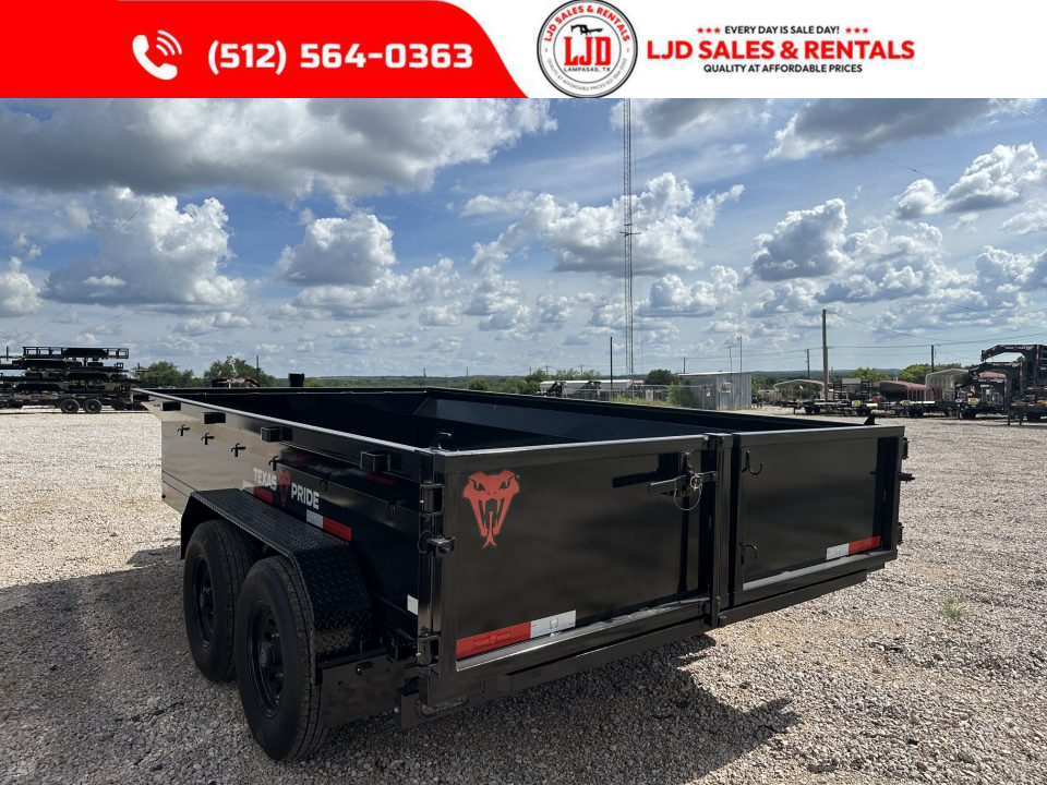 New 2026 Texas Pride 7' X 14' X 2' - Ramps - 14K Dump Trailer