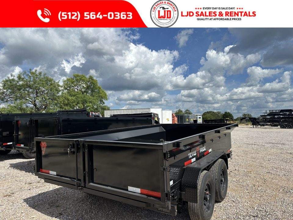 New 2026 Texas Pride 7' X 14' X 2' - Ramps - 14K Dump Trailer