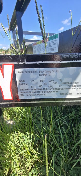 New 2026 Buck Dandy 6 X 12 SA Utility Trailer