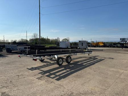 New 2026 Genesis Trailers 24Ft Galvanized W/Brakes Bunk Style Pontoon/Tri-toon Boat Trailer