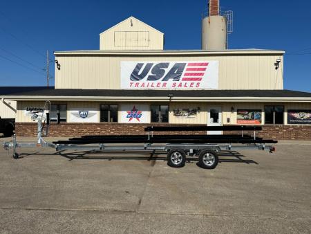 New 2026 Genesis Trailers 24Ft Galvanized W/Brakes Bunk Style Pontoon/Tri-toon Boat Trailer