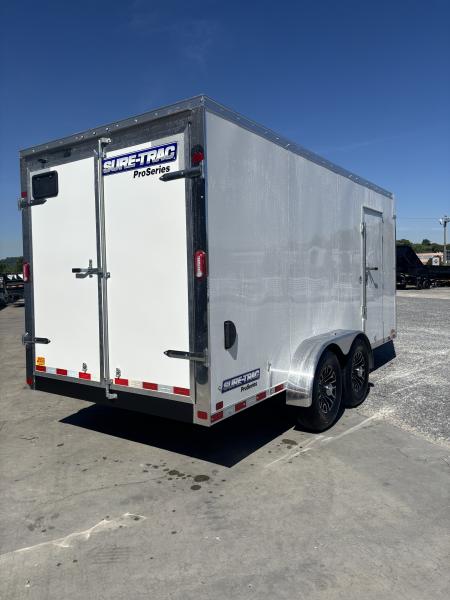 New 2026 Sure-Trac 7x16 Contractor Pro Bullnose Cargo / Enclosed Trailer