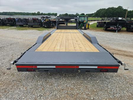 New 2026 Lamar 102X24 TANDEM 14K GOOSENECK EQUIPMENT HAULER W/DRIVEOVER FENDERS & SLIDE OUT RAMPS