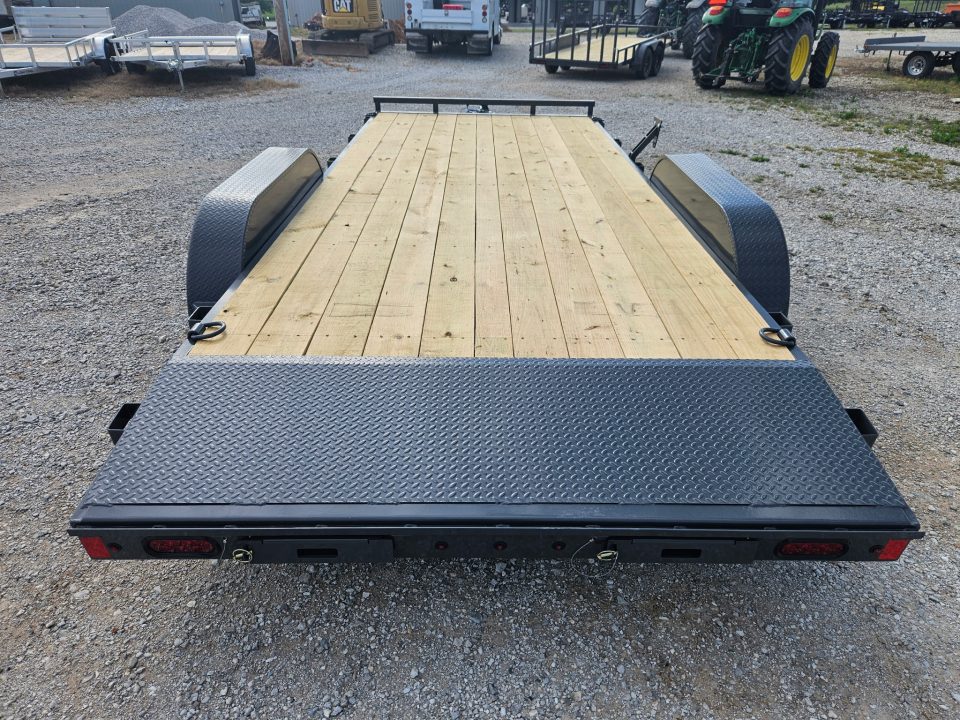 New 2026 Lamar 83X18 TANDEM 7K CAR HAULER W/2' STEEL DOVE & SLIDEOUT RAMPS