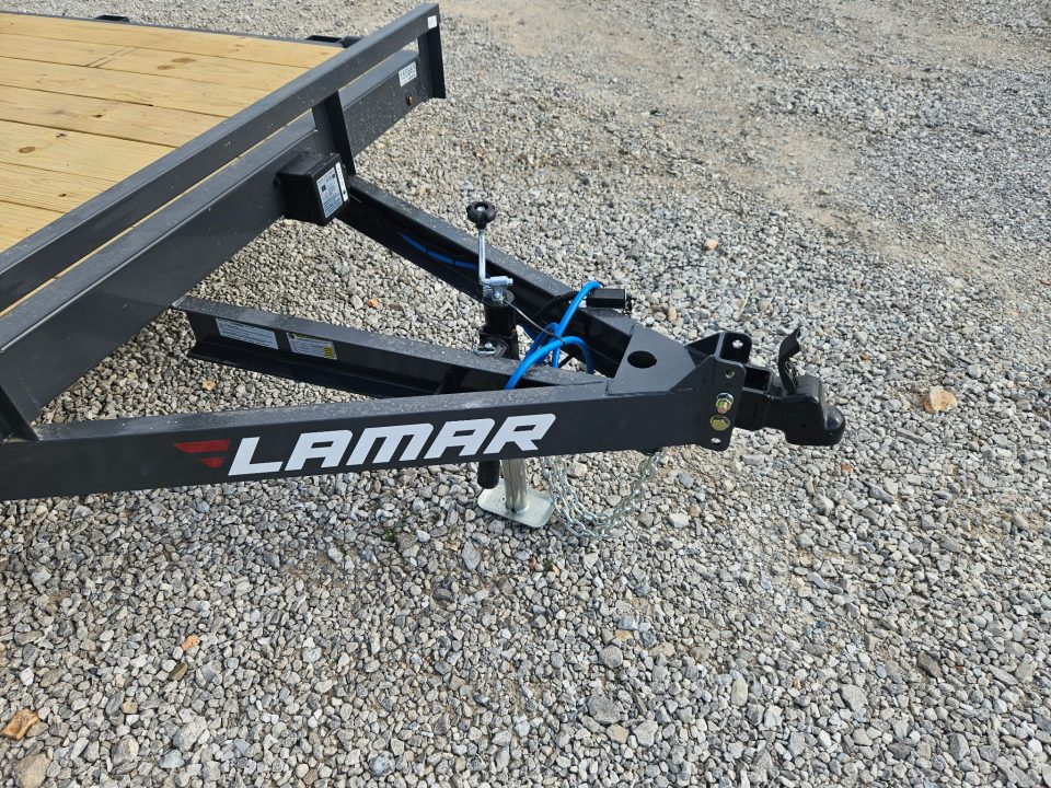 New 2026 Lamar 83X18 TANDEM 7K CAR HAULER W/2' STEEL DOVE & SLIDEOUT RAMPS