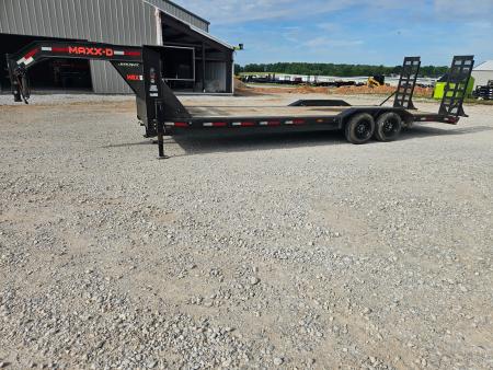Used 2023 MAXX-D 102X26 TANDEM EQUIPMENT HAULER W/DRIVEROVER FENDERS 8K AXLES & STANDUP RAMPS