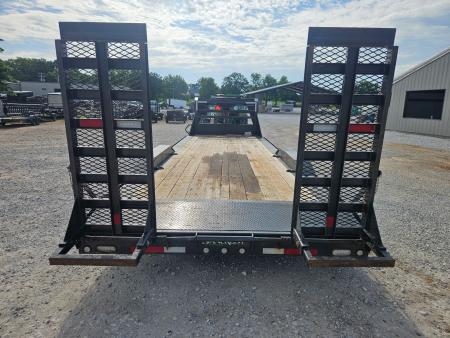 Used 2023 MAXX-D 102X26 TANDEM EQUIPMENT HAULER W/DRIVEROVER FENDERS 8K AXLES & STANDUP RAMPS