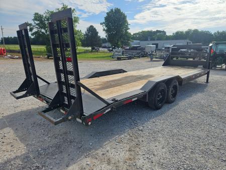 Used 2023 MAXX-D 102X26 TANDEM EQUIPMENT HAULER W/DRIVEROVER FENDERS 8K AXLES & STANDUP RAMPS