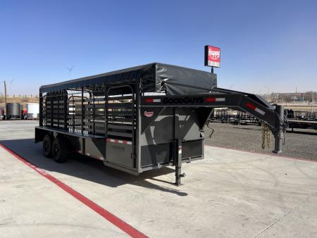 New 2027 Good Guys 6'8"x20' GN Bar Top Livestock Trailer - Wrangler