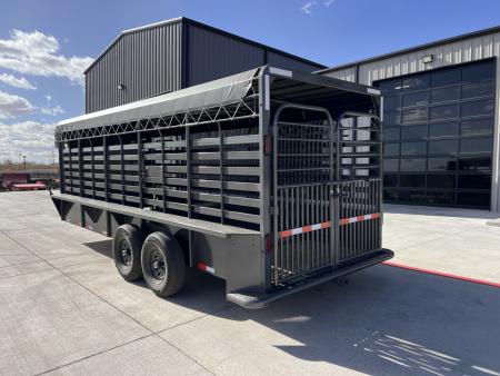 New 2027 Good Guys 6'8"x20' GN Bar Top Livestock Trailer - Wrangler