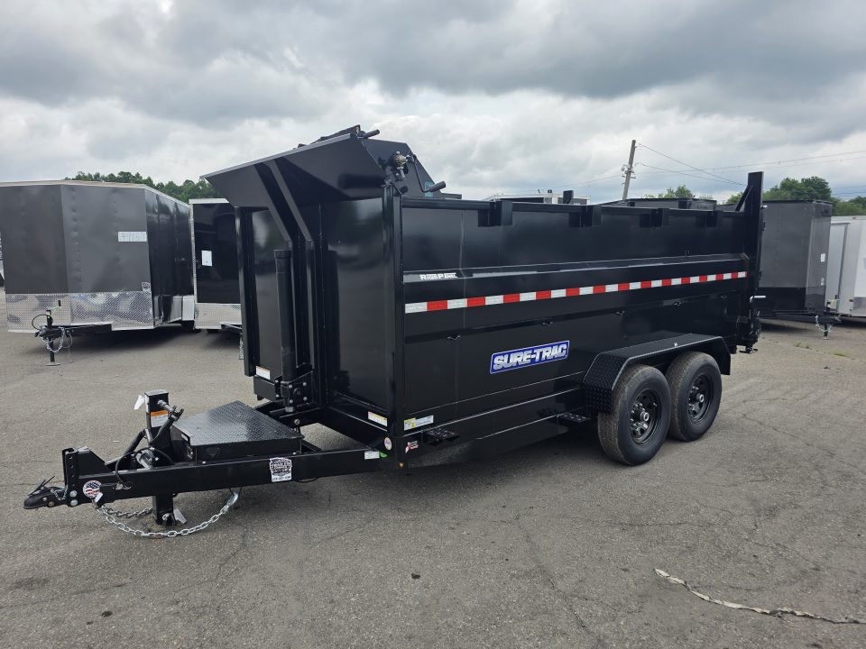 New 2026 Sure-Trac 7X14 14K - 4' HIGH SIDES Dump Trailer