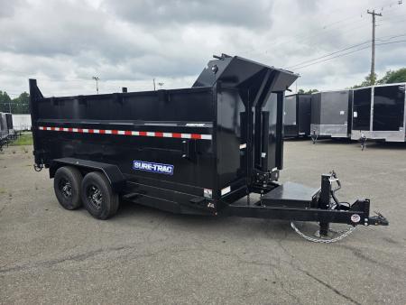 New 2026 Sure-Trac 7X14 14K - 4' HIGH SIDES Dump Trailer