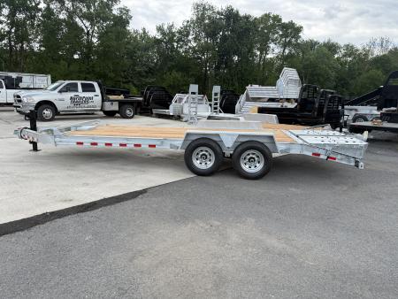 New 2026 BWISE 20' - 14K Equipment Trailer w/ Full Width Ramps - GALVANIZED