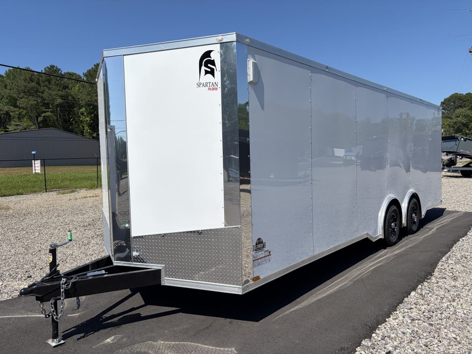 New 2026 Spartan Cargo 8.5x24 Enclosed Trailer, Pro-Series, Preferred Package, Torsion Spread 10K GVWR, Polycor, 7' Interior, 4" Tube Cross Members