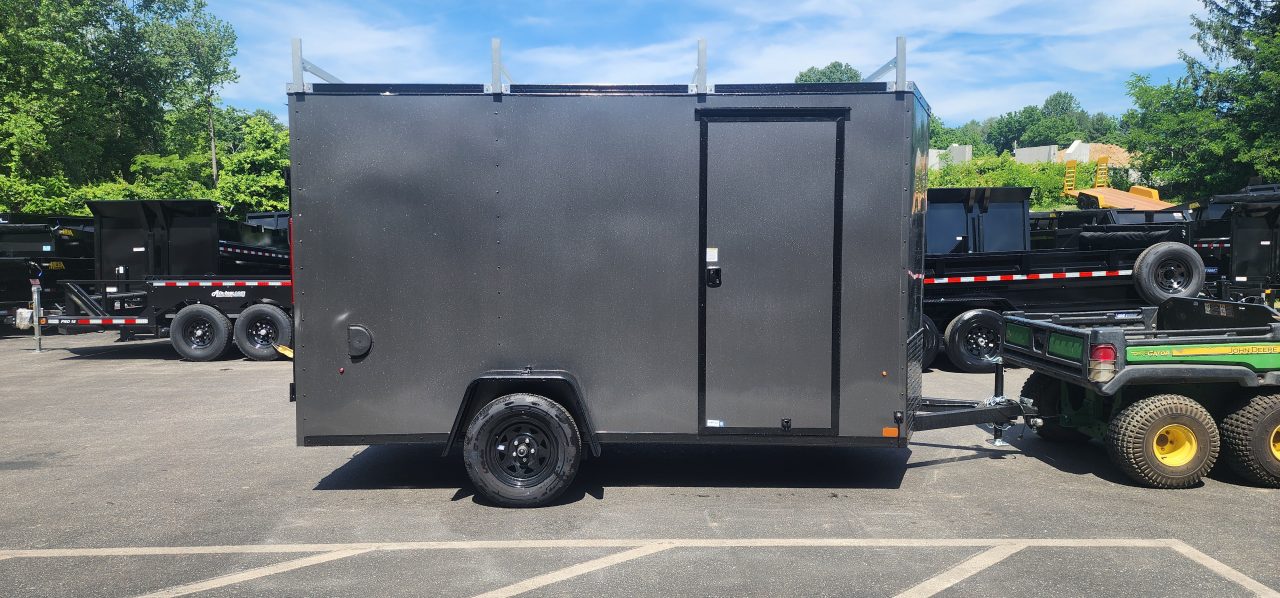 New 6 x 12 LOOK ST DLX Cargo Trailer Blackout Package 3k ** Ladder Racks