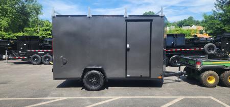 New 6 x 12 LOOK ST DLX Cargo Trailer Blackout Package 3k ** Ladder Racks