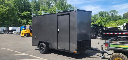 New 6 x 12 LOOK ST DLX Cargo Trailer Blackout Package 3k ** Ladder Racks