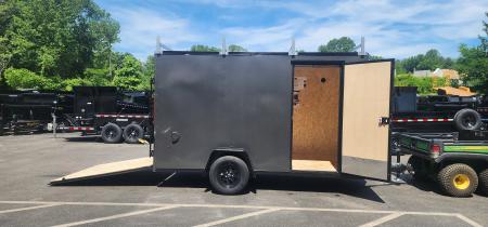 New 6 x 12 LOOK ST DLX Cargo Trailer Blackout Package 3k ** Ladder Racks