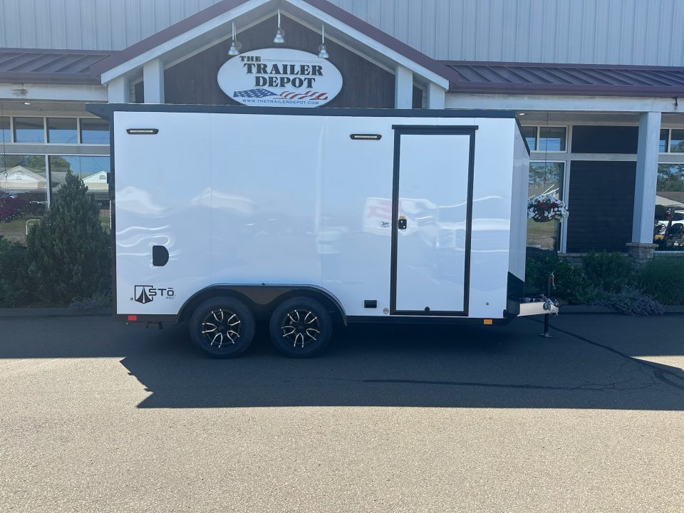 New ATC 7' x 14' + 2' V-Nose Enclosed Cargo Trailer with Ramp Door 7.7K