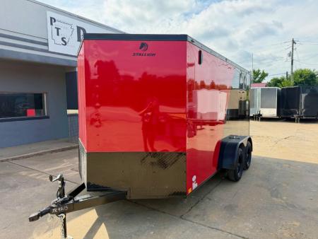 New 2026 Stallion Manufacturing LLC 7' X 14' Tandem Axle Rear Ramp Cargo / Enclosed Trailer