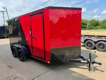 New 2026 Stallion Manufacturing LLC 7' X 14' Tandem Axle Rear Ramp Cargo / Enclosed Trailer