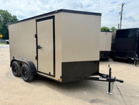 New 2026 Stallion Manufacturing LLC 7' X 12' Tandem Axle Ramp Cargo / Enclosed Trailer