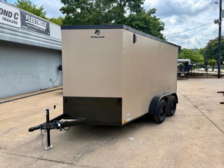 New 2026 Stallion Manufacturing LLC 7' X 12' Tandem Axle Ramp Cargo / Enclosed Trailer