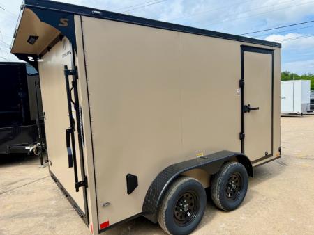 New 2026 Stallion Manufacturing LLC 7' X 12' Tandem Axle Ramp Cargo / Enclosed Trailer