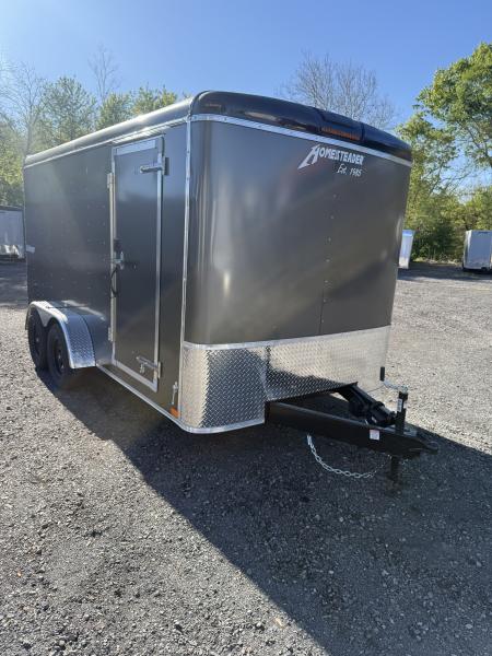 New 2026 Homesteader 7x14 Cargo Trailer - RAMP Door - GREY