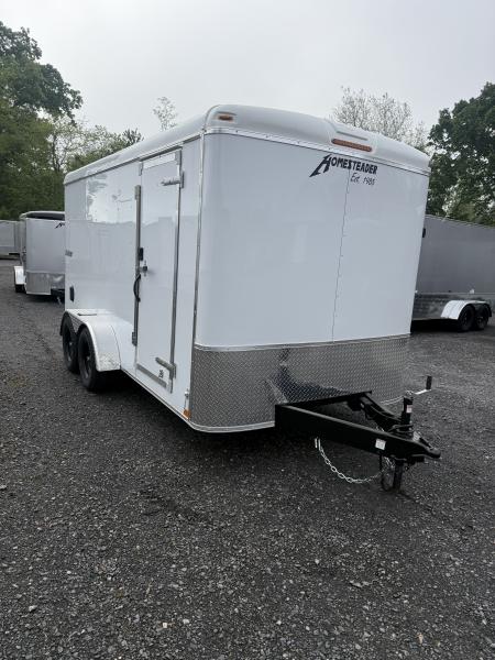 New 2027 Homesteader 7x14 Cargo Trailer - RAMP Door - WHITE