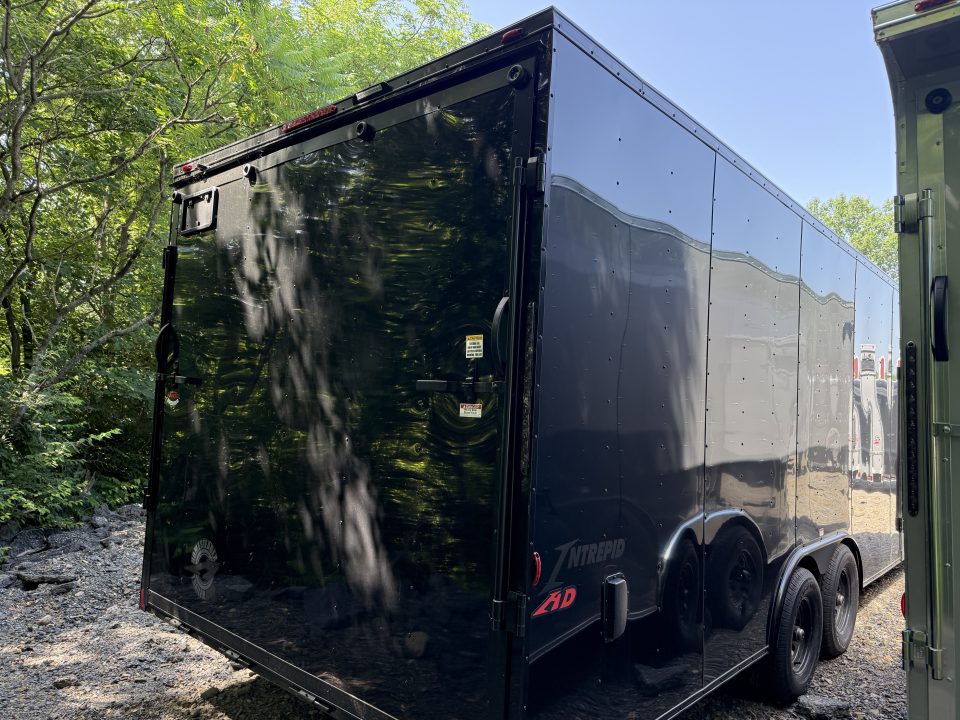 New 2026 Homesteader 8x24' V-Nose Trailer - BLACK W/ BLACKOUT - E-TRACK ON FLOOR