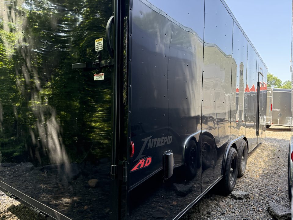 New 2026 Homesteader 8x24' V-Nose Trailer - BLACK W/ BLACKOUT - E-TRACK ON FLOOR