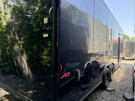 New 2026 Homesteader 8x24' V-Nose Trailer - BLACK W/ BLACKOUT - E-TRACK ON FLOOR