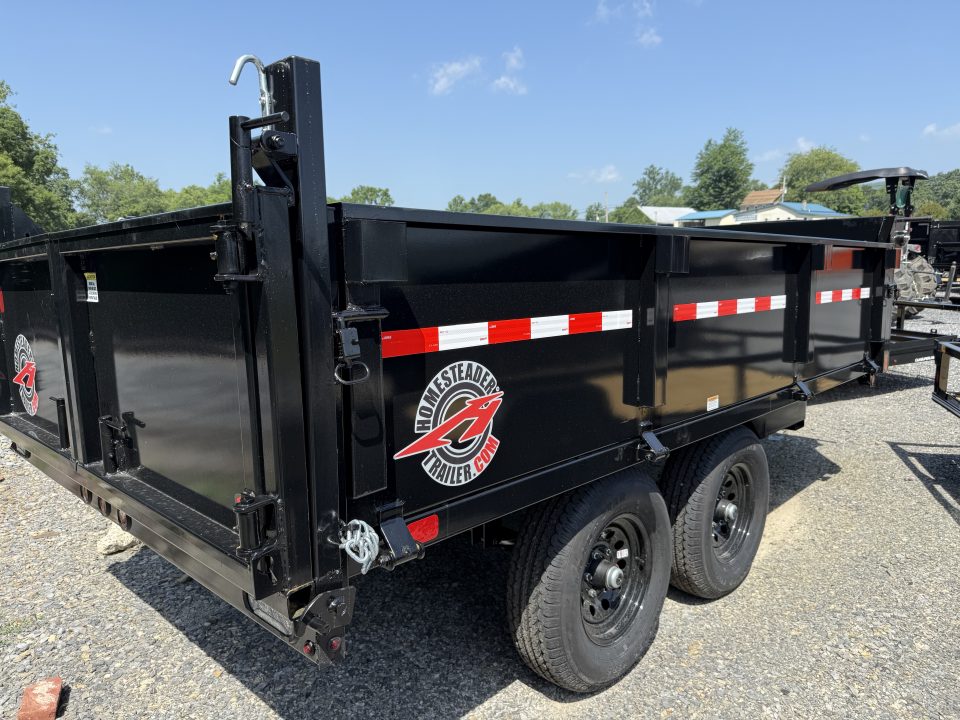 New 2026 Homesteader 6x12 Deckover Dump_9990 GVWR - CURBSIDE DROP SIDE