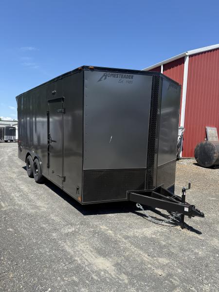 New 2026 Homesteader 8x18 V-Nose - 84" Interior - CHARCOAL - IH MODEL