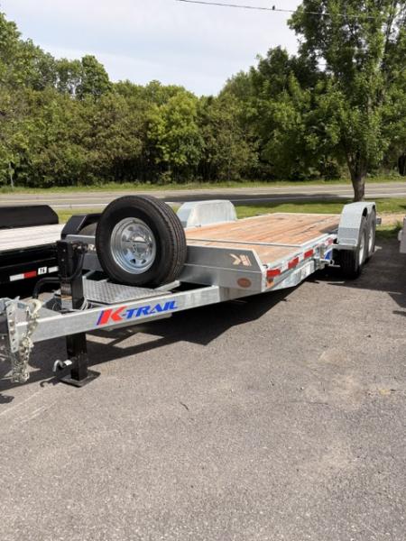 New 2026 K-Trail 20' ( 16 + 4 ) Galvanized Gravity Tilt Equipment Trailer - 14k GVW