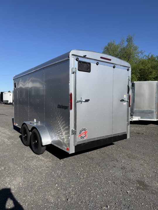 New 2026 Homesteader 7x14 Cargo Trailer - RAMP Door - SILVER