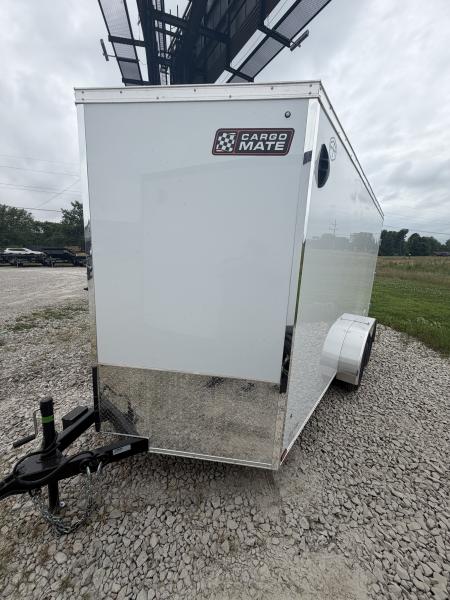 New 2027 CARGO MATE ENCLOSED EHW714TA2-24 7X14 TA DOUBLE REAR DOORS (GVW:7000) WHITE