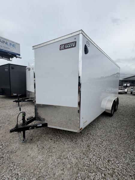 New 2027 CARGO MATE ENCLOSED EHW716TA2-24 7X16 TA RAMP DOOR (GVW:7000) WHITE