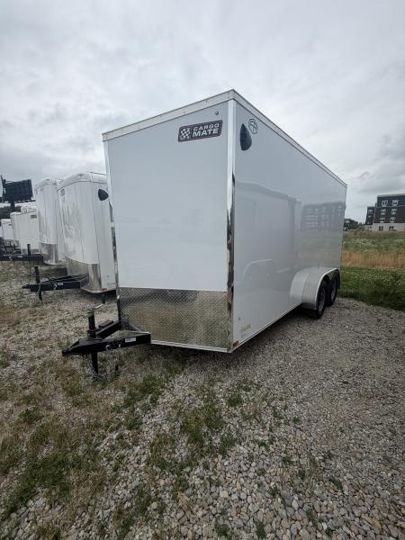 New 2027 CARGO MATE ENCLOSED EHW716TA2-24 7X16 TA RAMP DOOR (GVW:7000) WHITE