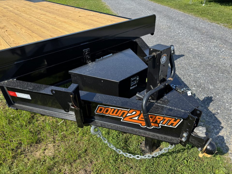 New 2026 Down 2 Earth Trailers DTE826DOT7B Deck Over Power Tilt Equipment Trailer SUMMER SALE ON NOW