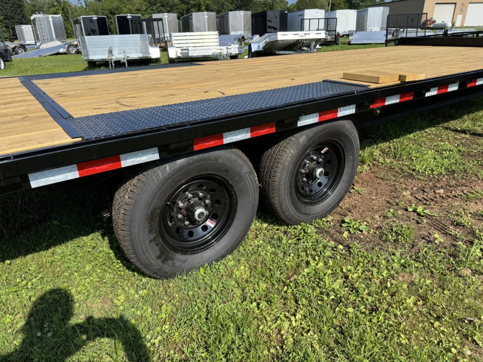 New 2026 Down 2 Earth Trailers DTE826DOT7B Deck Over Power Tilt Equipment Trailer SUMMER SALE ON NOW