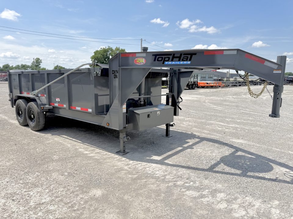 New 2026 Top Hat Trailers DX14GN-16x83 Telescopic Lift Dump Trailer