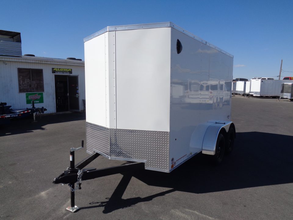 New 2026 Pace American - Out Back DLX - 6x12 V-Nose Tandem Axle 7k Cargo Trailer w/ Rear Ramp Door