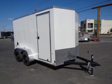 New 2026 Pace American - Out Back DLX - 6x12 V-Nose Tandem Axle 7k Cargo Trailer w/ Rear Ramp Door