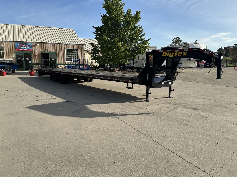 Used 2023 Big Tex 22GN-35BK+5MR Flatbed Trailer