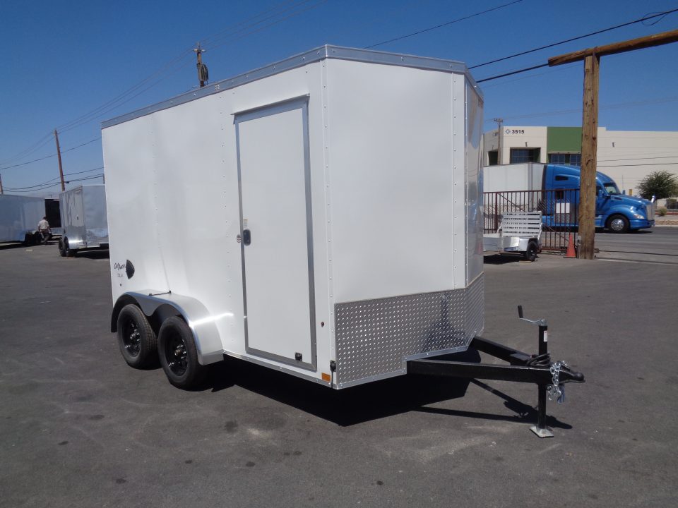 New 2026 Pace American - Out Back DLX - 7x12 V-Nose Tandem Axle 7k Cargo Trailer w/ Rear Ramp Door