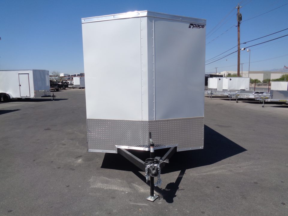 New 2026 Pace American - Out Back DLX - 7x12 V-Nose Tandem Axle 7k Cargo Trailer w/ Rear Ramp Door